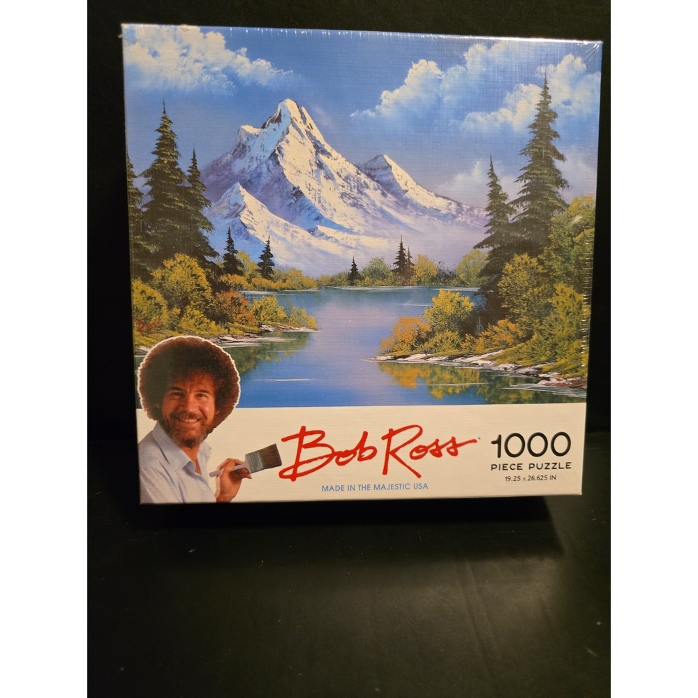 Bob Ross Mountain Reflections Puzzle 1000 Pieces Made in USA - SEALED